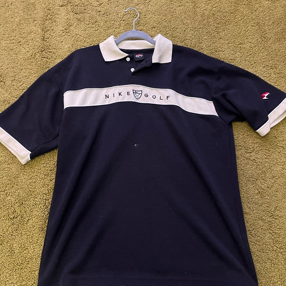 Nike Golf Men's Black and White Polo Shirt